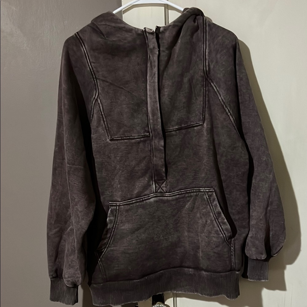 Vintage Washed Black Hoodie